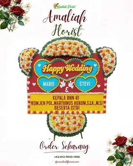 Papan Bunga Pernikahan Porong